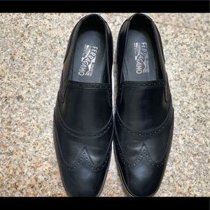 Beltramo 2 Wingtip Leather Loafers Mens 13EE Black